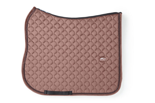 Matching Set: Anna Scarpati Quinoa 45 Dressage Saddle Pad & Zueg 45 Fly Bonnet - Rosa