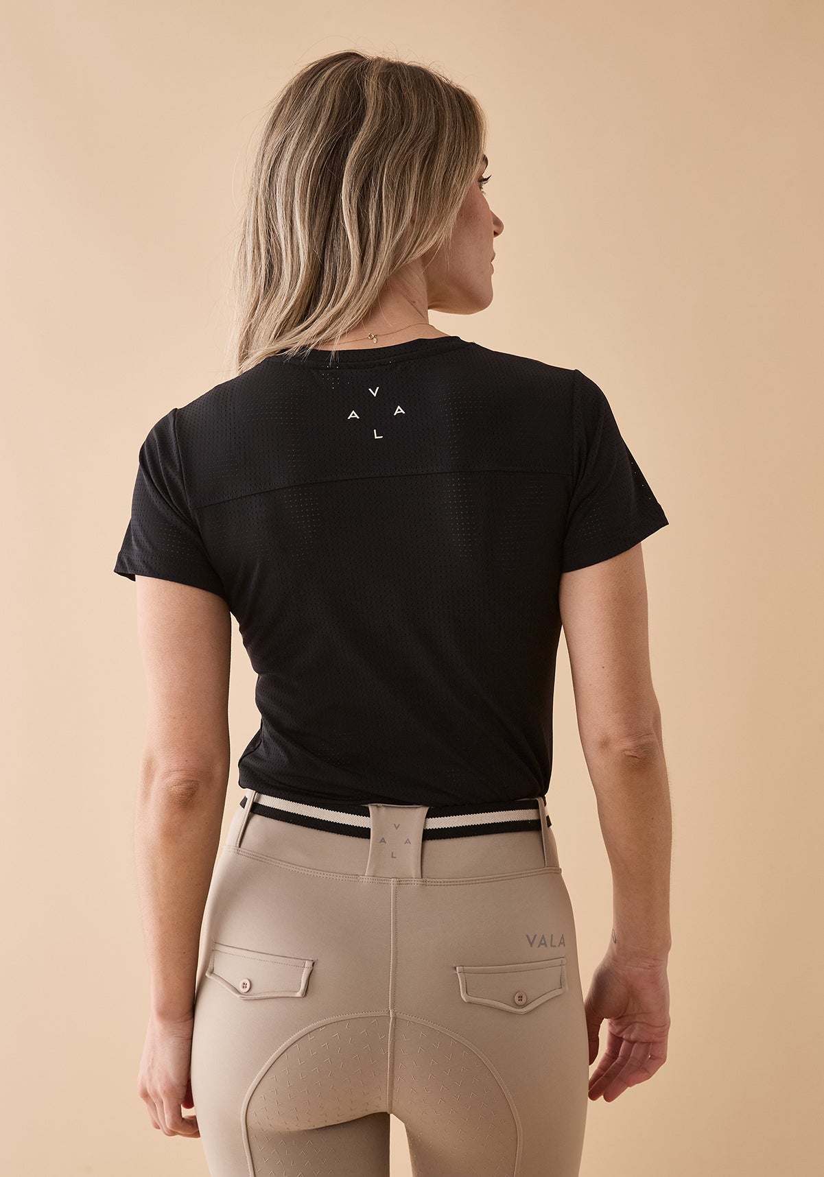 VALA Equestrian Mesh Tee - Black - Little Equine Co.