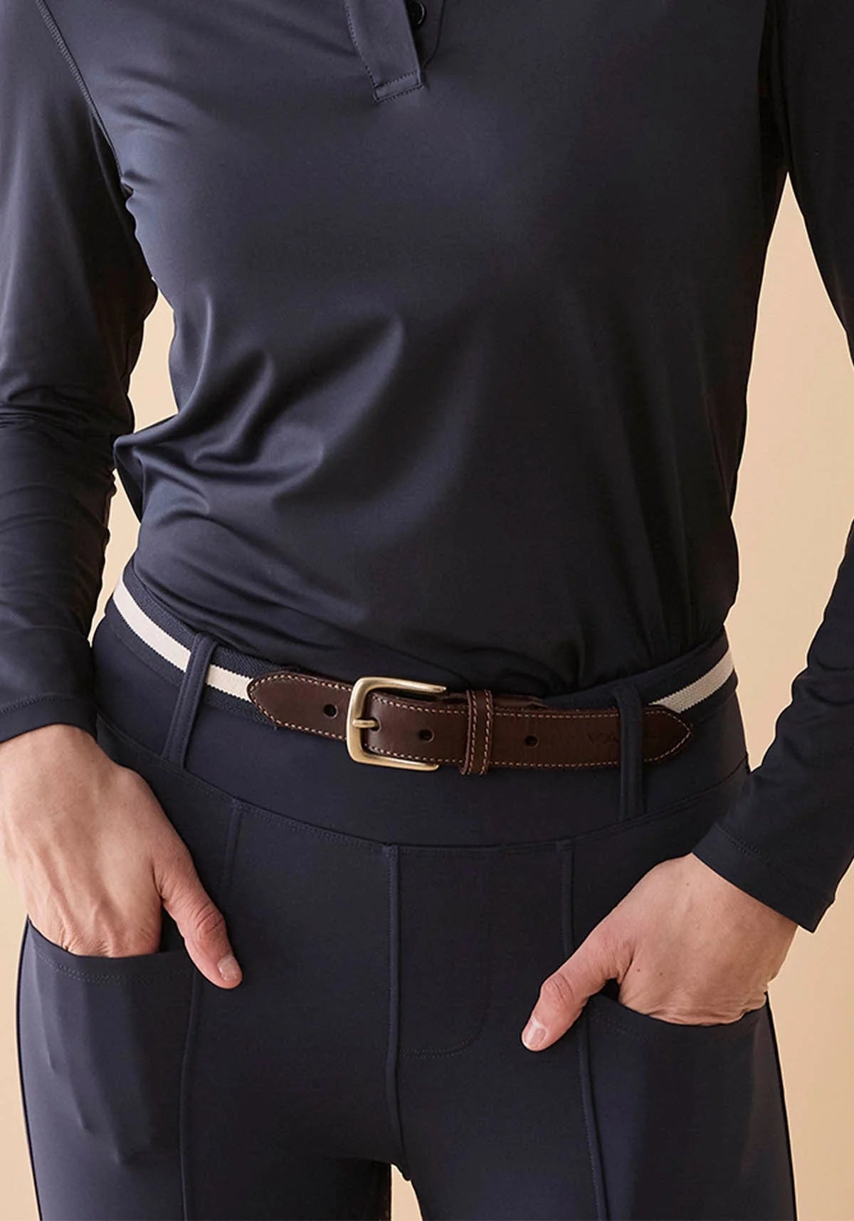 VALA Equestrian Lines Belt - Navy - Little Equine Co.