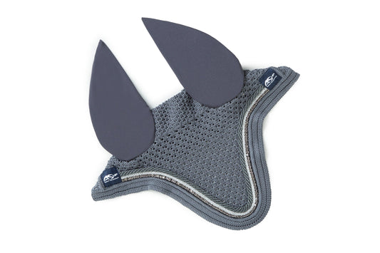 Anna Scarpati Grey Quema Dressage Pad + Grey Zueg 49 Bonnet