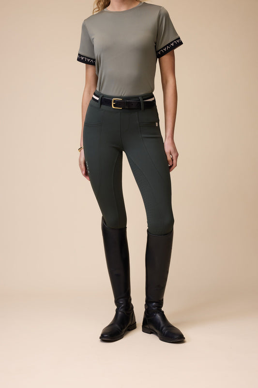 VALA Sculpt & Smooth Riding Breeches - Olive - Little Equine Co.