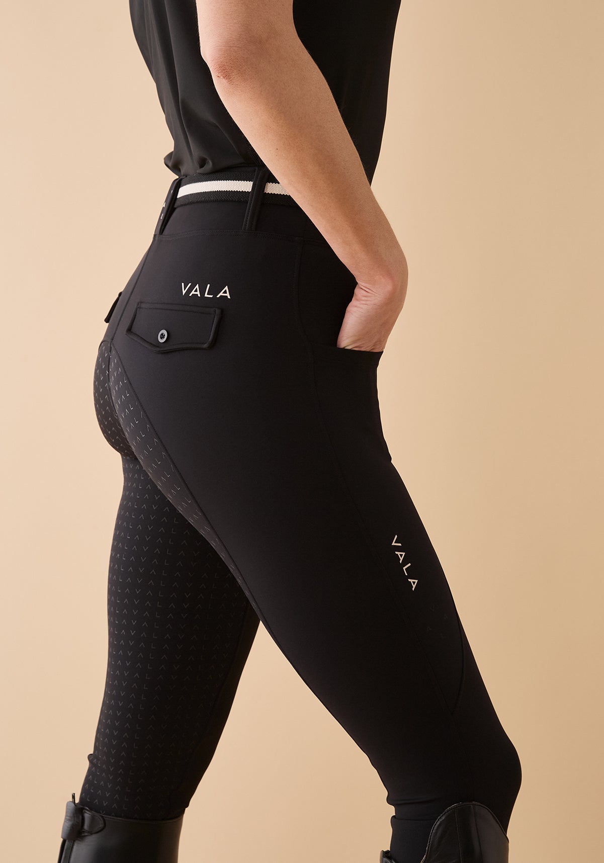 VALA Sculpt & Smooth Riding Breeches - Black - Little Equine Co.