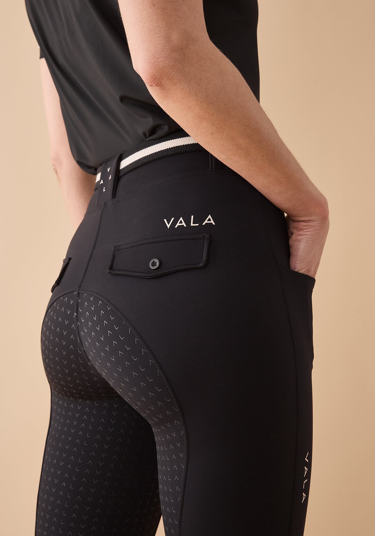 VALA Sculpt & Smooth Riding Breeches - Black - Little Equine Co.