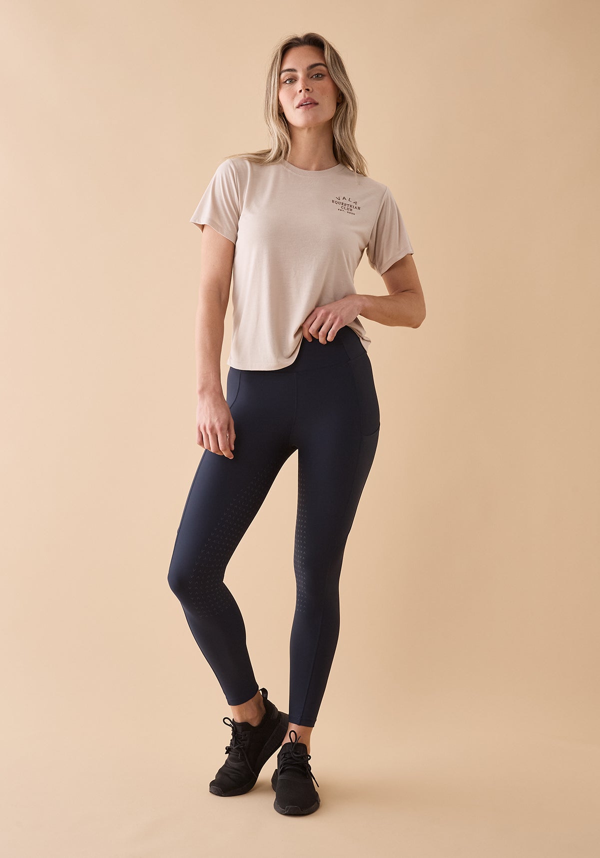 Vala Equestrian Active Everyday Riding Leggings- Navy - Little Equine Co.