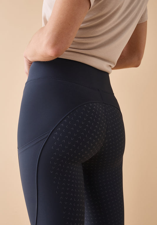 Vala Equestrian Active Everyday Riding Leggings- Navy - Little Equine Co.