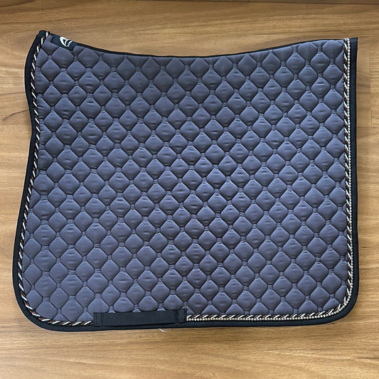 Anna Scarpati Grey Dressage Saddle Pad with crystals