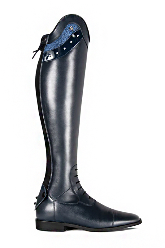 Linus Slim Lack + Strass + Bling Blue