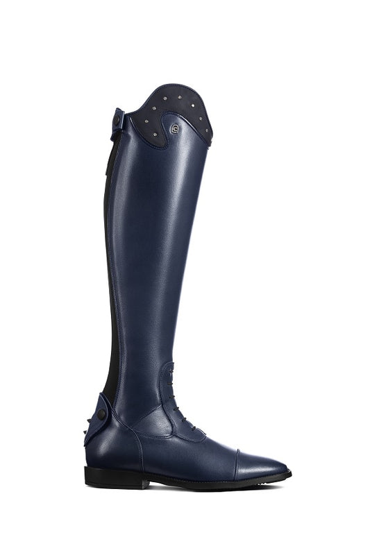 Linus Slim S Line Nubuck + Strass blue