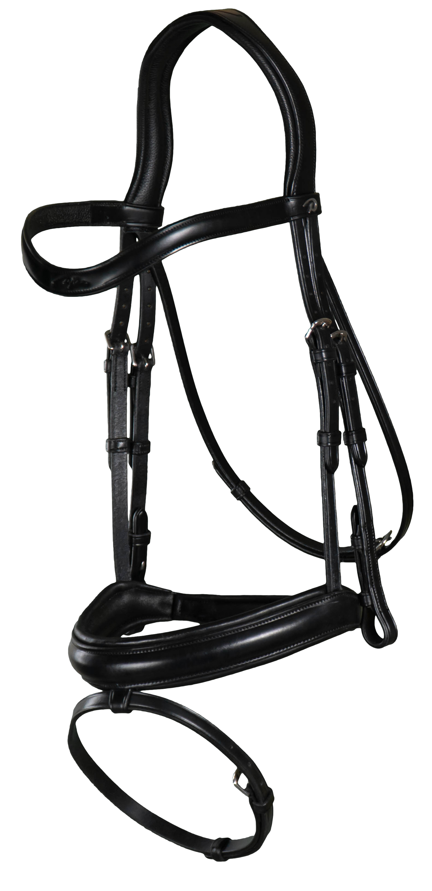 Dy'on New English Collection - Matte Medium Noseband Bridle with Flash - Black Full - Little Equine Co.