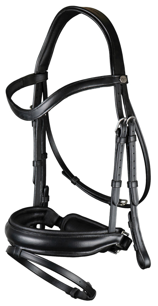 Dy'on - New English Collection - Matte Large Crank Noseband Bridle with Flash - Little Equine Co.