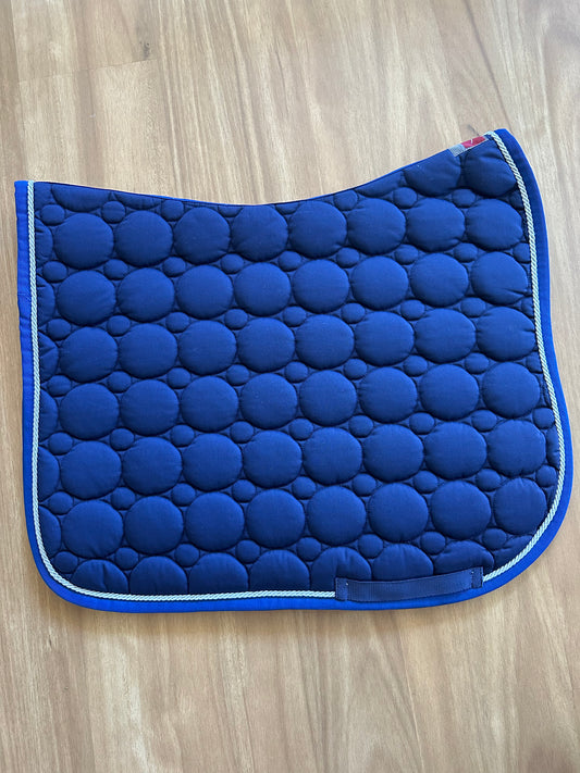 Animo Blue Dressage Pad with white binding